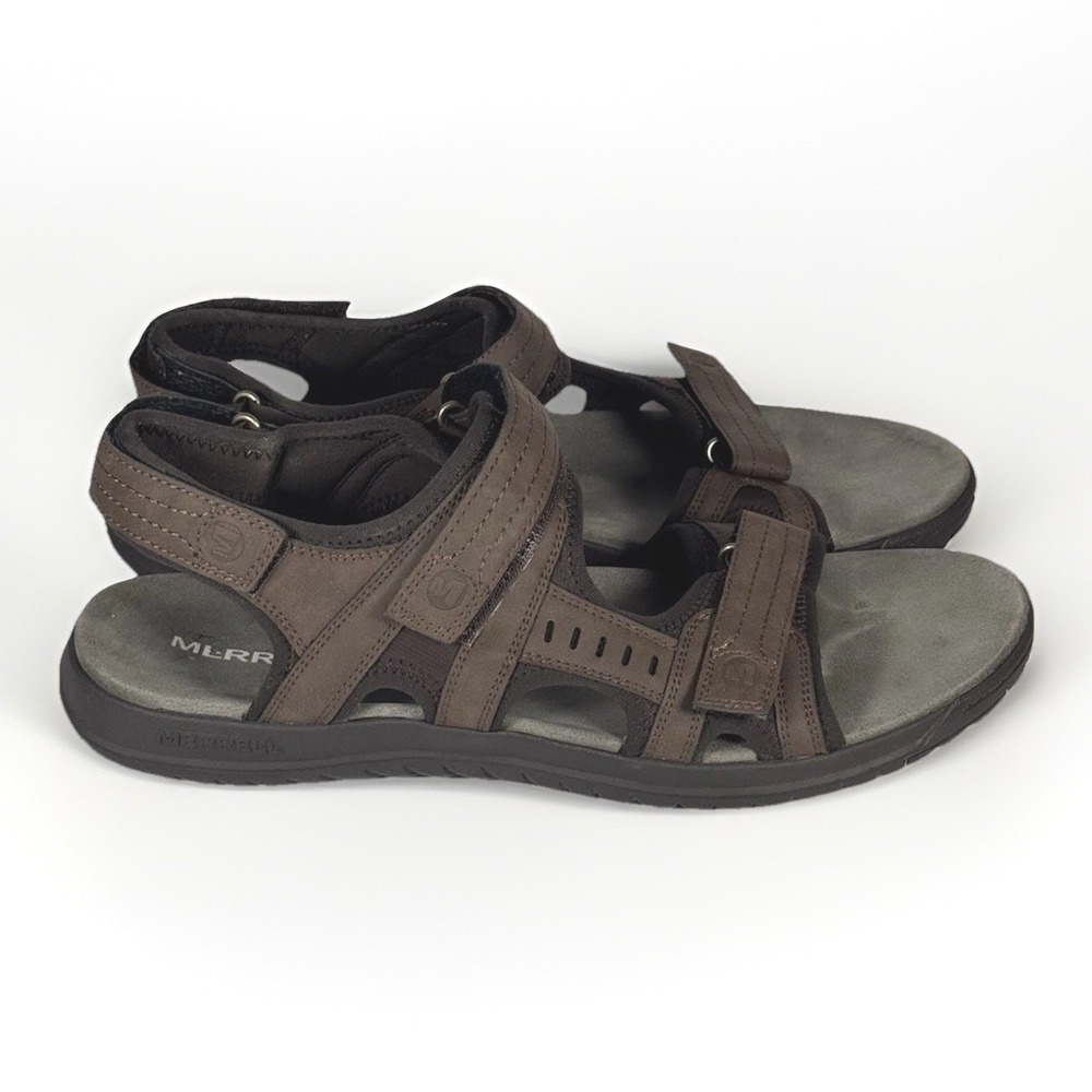 Merrell Kahuna Web Mens Sandals Dark Earth Brown Leather Hiking Sport J000823 12